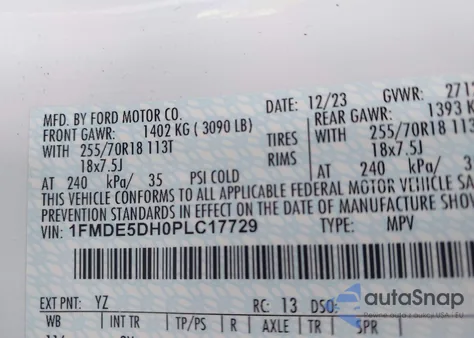 2023 Ford Bronco Outer Banks из США, поврежденный, VIN 1FMDE5DH0PLC17729